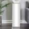 Silver Wood Mirrored Pedestal Table 10" x 10" x 30"